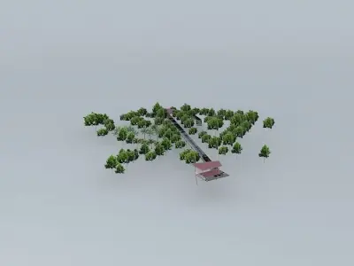 Wood Bridge Roma Street Parkland Free 3D model