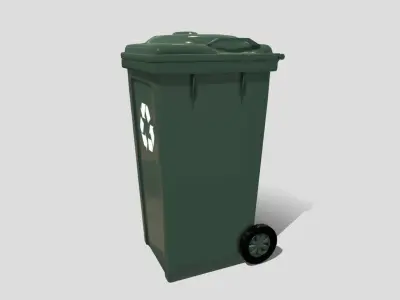 Wheelie Bin Low-poly 3D model