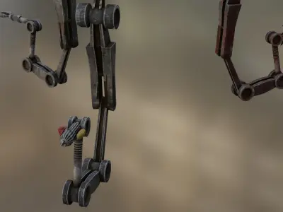 Robot Mister Handy Fallout  Mr Handy with rig 3D model