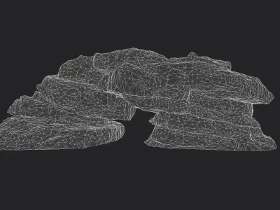 Cliff Rock 001 Low-poly 3D model