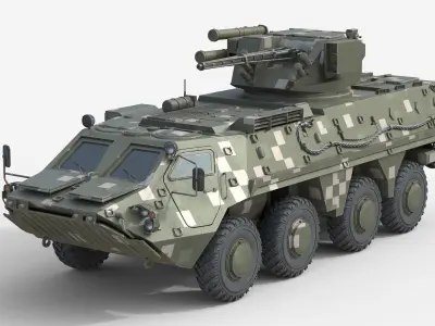 5 Military Vehicles Collection v31 Low-poly 3D model