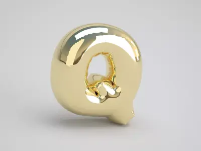Q Balloon Gold 3D model