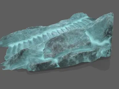 Ice Stairs Low-poly 3D model