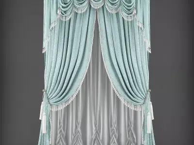 Curtain 3D model 351 Low-poly 3D model