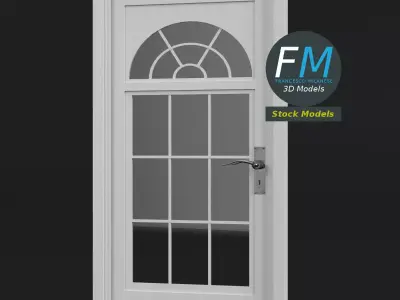 Half Moon casement window door 3D model