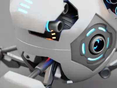 Ball Bot   rigged character 3D model