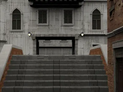 Canal Town for obj and fbx 3D model