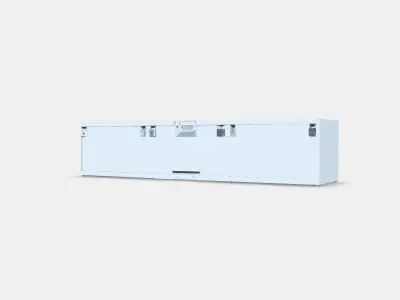 BESTA TV bench with doors Low-poly 3D model