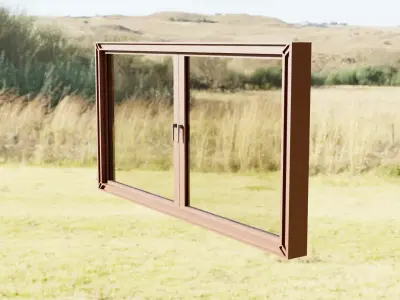 Simple Window With Materials Added 3D model