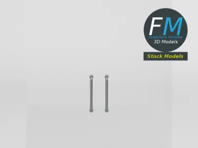 Frameless glass door 3D model