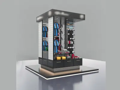 Kiosk Design Low-poly 3D model