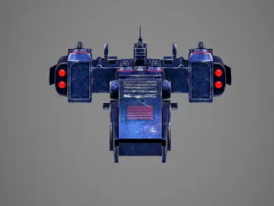 Spaceship Low-poly 3D model