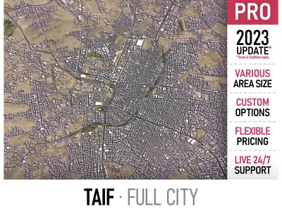 Taif - city Low-poly 3D model