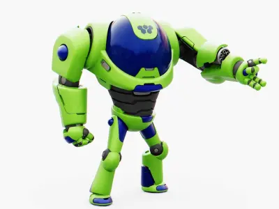 BATTLE DROID MOLLY RIGGED 3D model