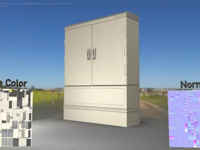 Electrical Distribution Cabinet 58 Low-poly 3D model