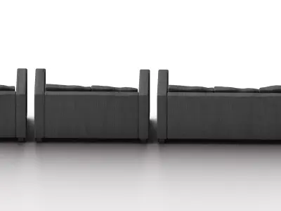 Couch Set 01 Low-poly 3D model