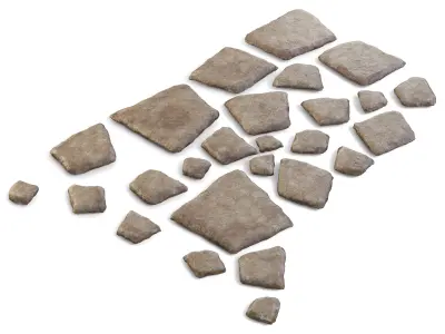 Ground Stone Slabs 3D model