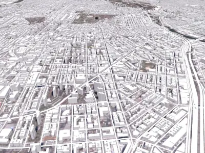 Cityscape Bronx New York USA 3D model