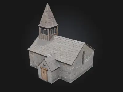 Stone Chapel Render  Sacred Stillness in Timeless Stone 3D model