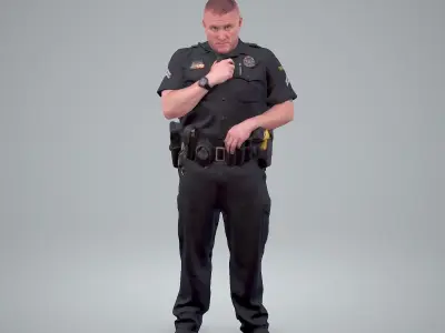Policeman Talking to Ration CMan0208-HD2-O01P01-S 3D model