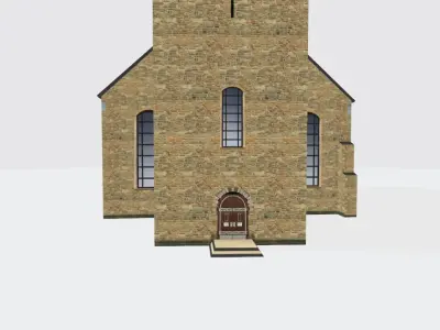 Germany Hattingen Sankt Georgs Kirche lowpoly 3d Model Low-poly 3D model