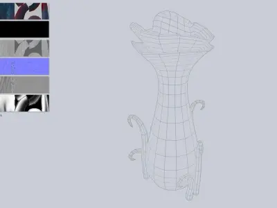 Alien plant Low-poly 3D model