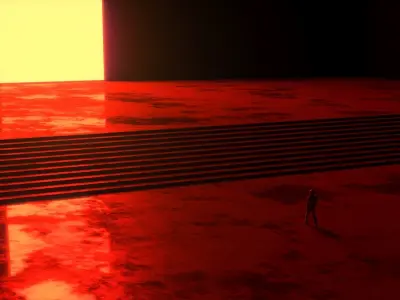 Futuristic sci-fi art The Gateway 3D model