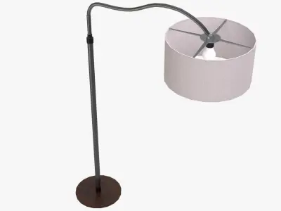 Floor Lamp Low-poly 3D model 14