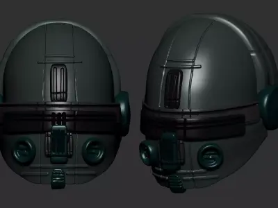 helmet high poly sculpt 3d printable  3D model 104