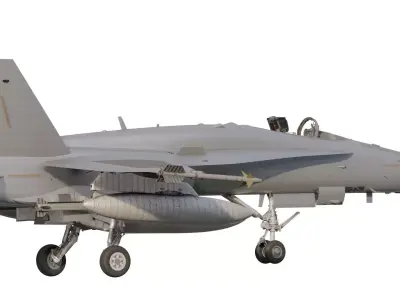 Detailed McDonnell Douglas FA-18 Hornet 3D model
