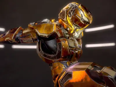 Sci-Fi Armor 4 Low-poly 3D model