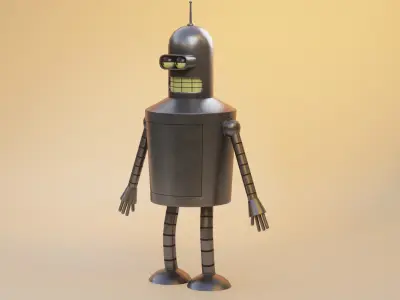 Bender From Futurama Low-poly 3D model