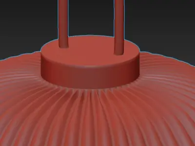 FRIST clear glass pendant light with gold finish 3D model