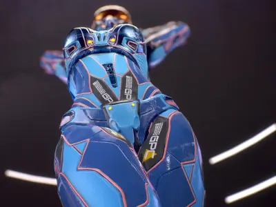 Sci-Fi Armor 8 Low-poly 3D model