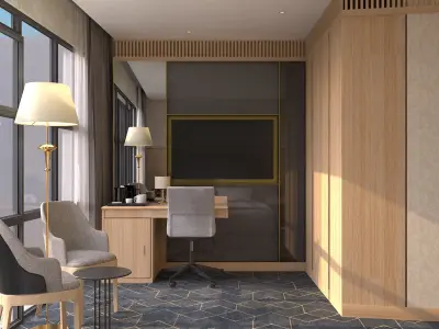 Hotel Room 3D model 3