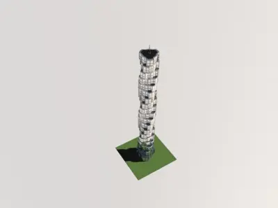 Skyscraper 3D polygonal 3D model