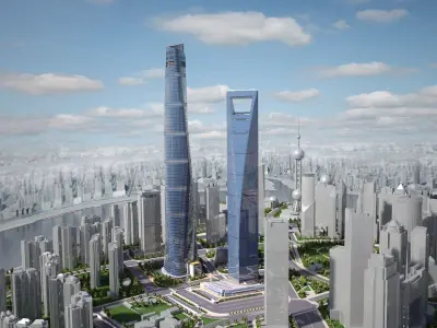 Shanghai Tower Downtown 3D model