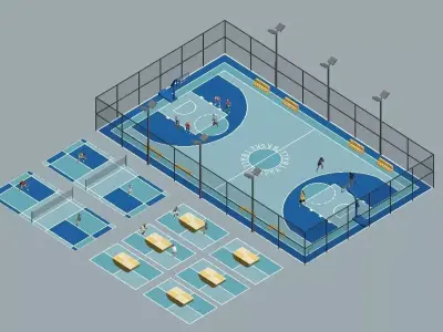 outdoor court 3D model