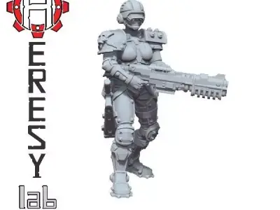 Heresylab - Sauberung Female Enforcer 3D print model