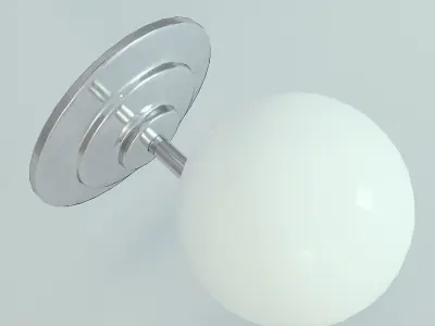 Wall Lamp Single White 4 3D model