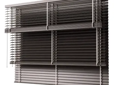 Wooden Blinds Set 44 3D model