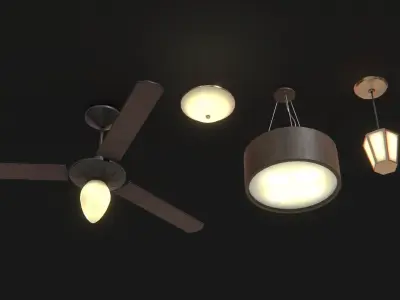 Interior Lights Low-poly 3D model