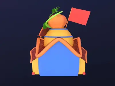 Asset - Cartoons - Background- House 03 - Hight Poly Low-poly 3D model