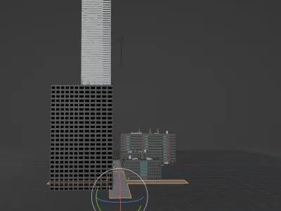modular city asset pack Free low-poly 3D model
