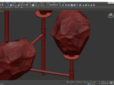 ICHE chandelier  Low-poly 3D model