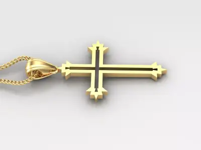 Cross Light Gold 4CP060 3DM STL 3D print model