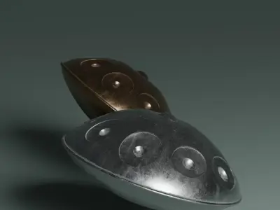 Handpan Low-poly 3D model