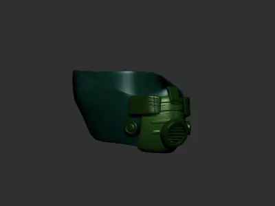 helmet high poly sculpt 3d printable  3D model 90