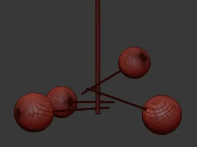 Bolle Gallotti 4 Light Chandelier 3D model