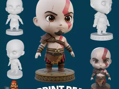 The Cute Side of the God of War in 3D 3D print model